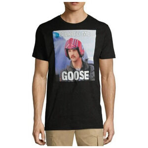 Top Gun Movie Talk To Me Goose Official Graphic T-Shirt Tee Sz Large NWT